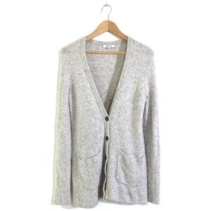 Madewell Gray Button Down V Neck Cardigan Sweater S